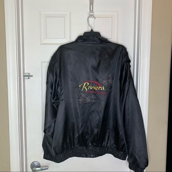 Vintage Rivera Casino Embroidered Satin Bomber XL - Picture 8 of 12